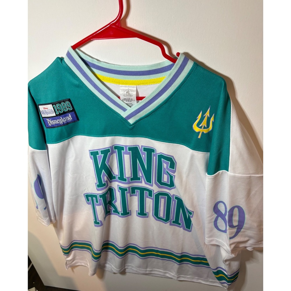 Disney Parks King Triton Jersey The Little Mermaid Disneyland Sport Shirt medium